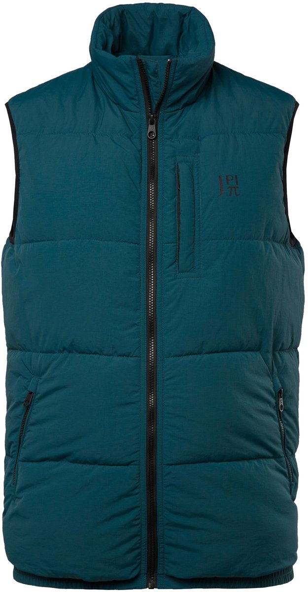 JAY-PI - Heren - Doorgestikte bodywarmer outdoor waterafstotend - Donkerpetrol - Maat 4XL