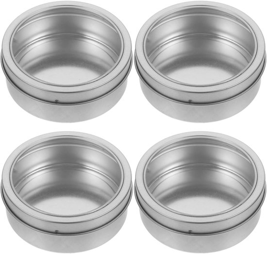 4 Pcs Magnetic Storage Boxes for Refrigerator, Spice Jars, Metal ...