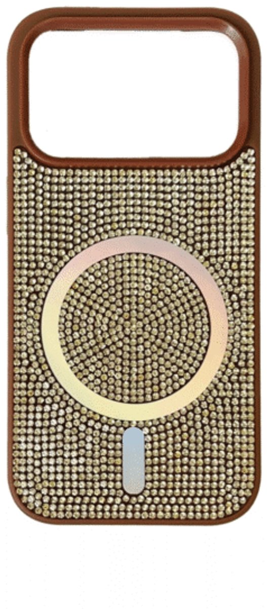 Casemania – Backcover – Bling Magnetic - Magsafe – iPhone 17 Pro - Goud