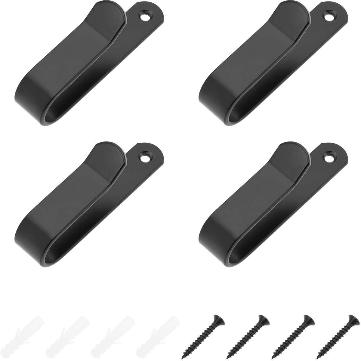 4Pcs Snowboard Holder Wall Mounted Surfboard Paddle Board Wall Rack Skateboard Display Rack Solid Iron Shelf Brackets Black with Mounting Screws