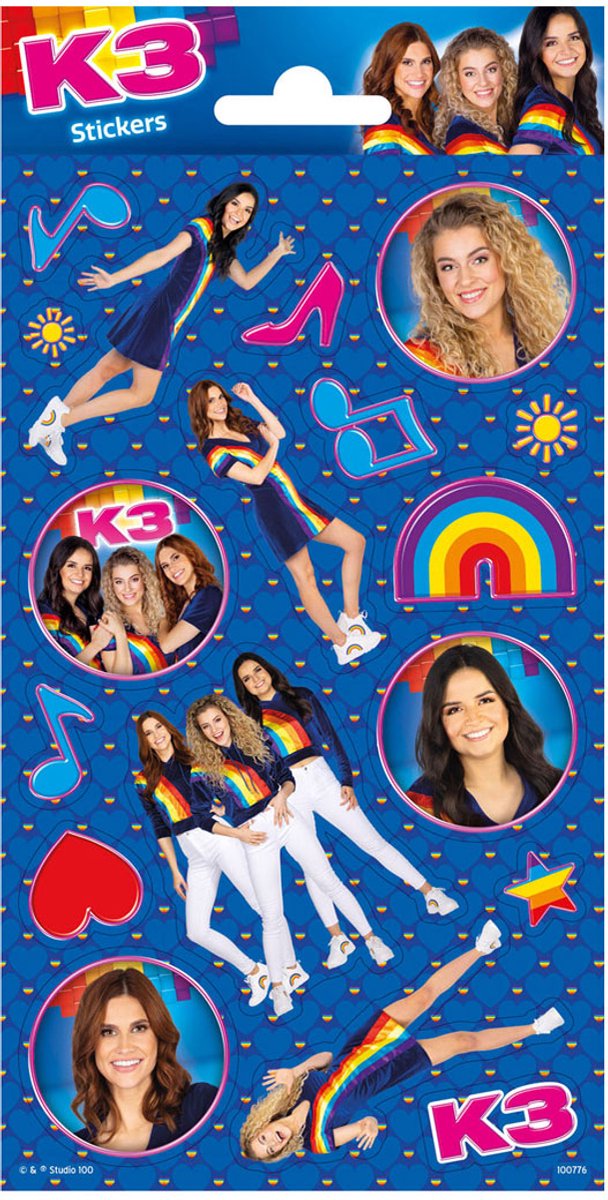 Stickervel Glitter K3