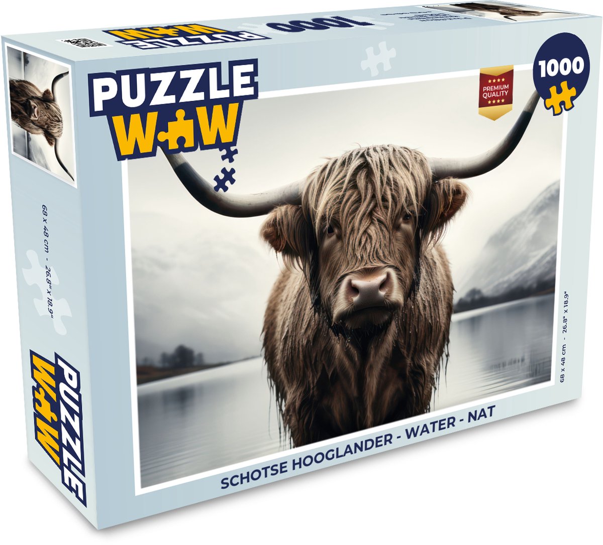 Schotse hooglander - Water - Nat
