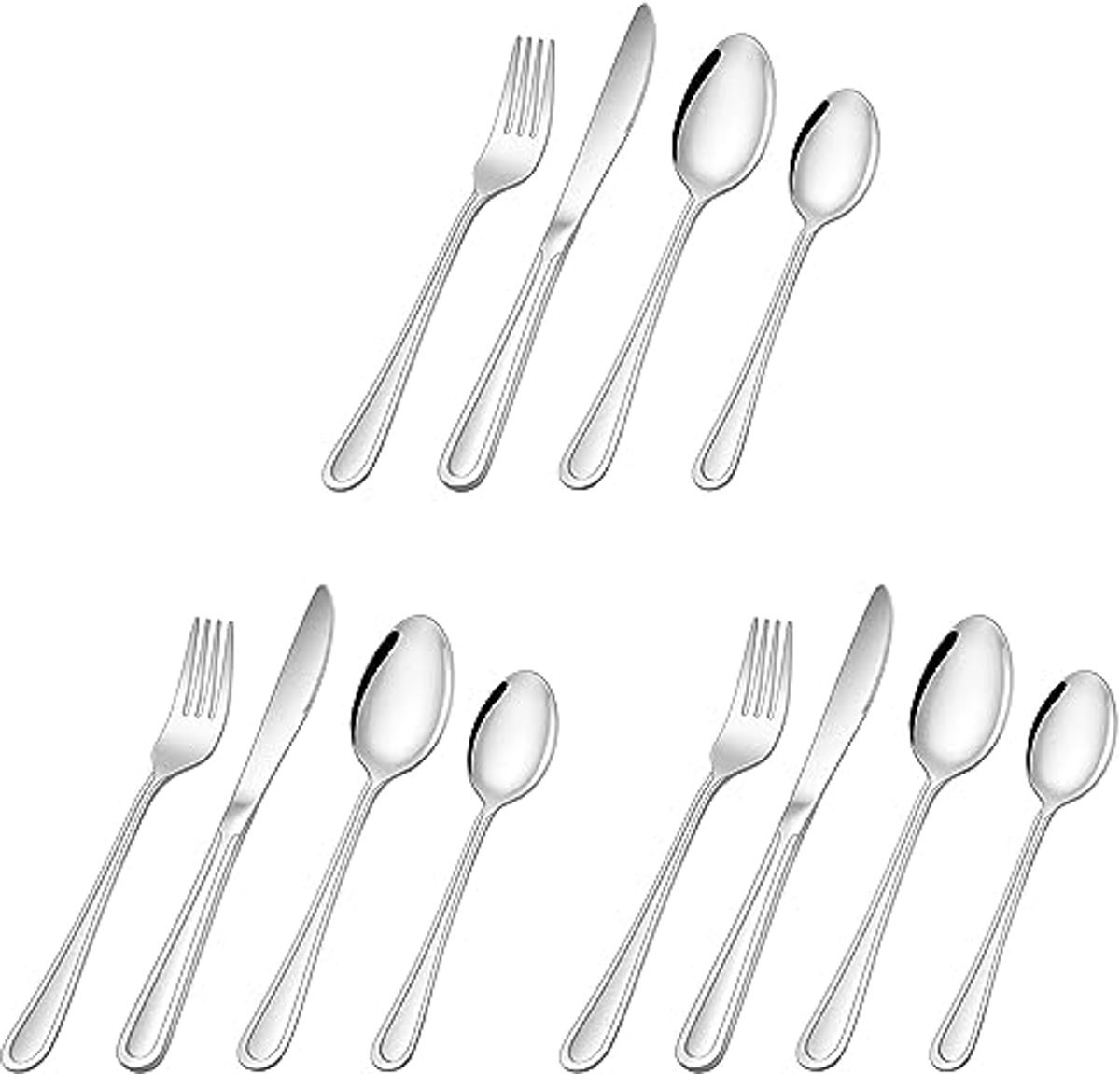 Image of 12-delige roestvrij stalen kinderbestekset voor jongens en meisjes