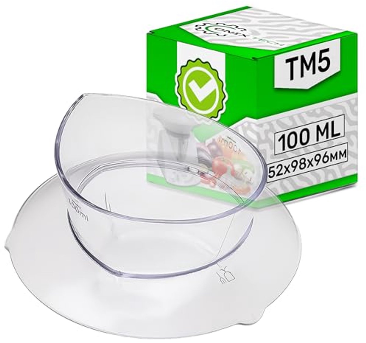 Measuring cup 100 ml voor Thermomix TM5 keukenmachine met 5 jaar garantie