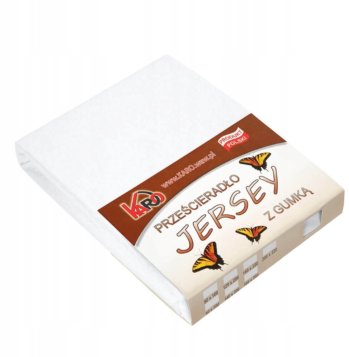 Jersey hoeslaken met elastiek 90x200 cm wit KARO