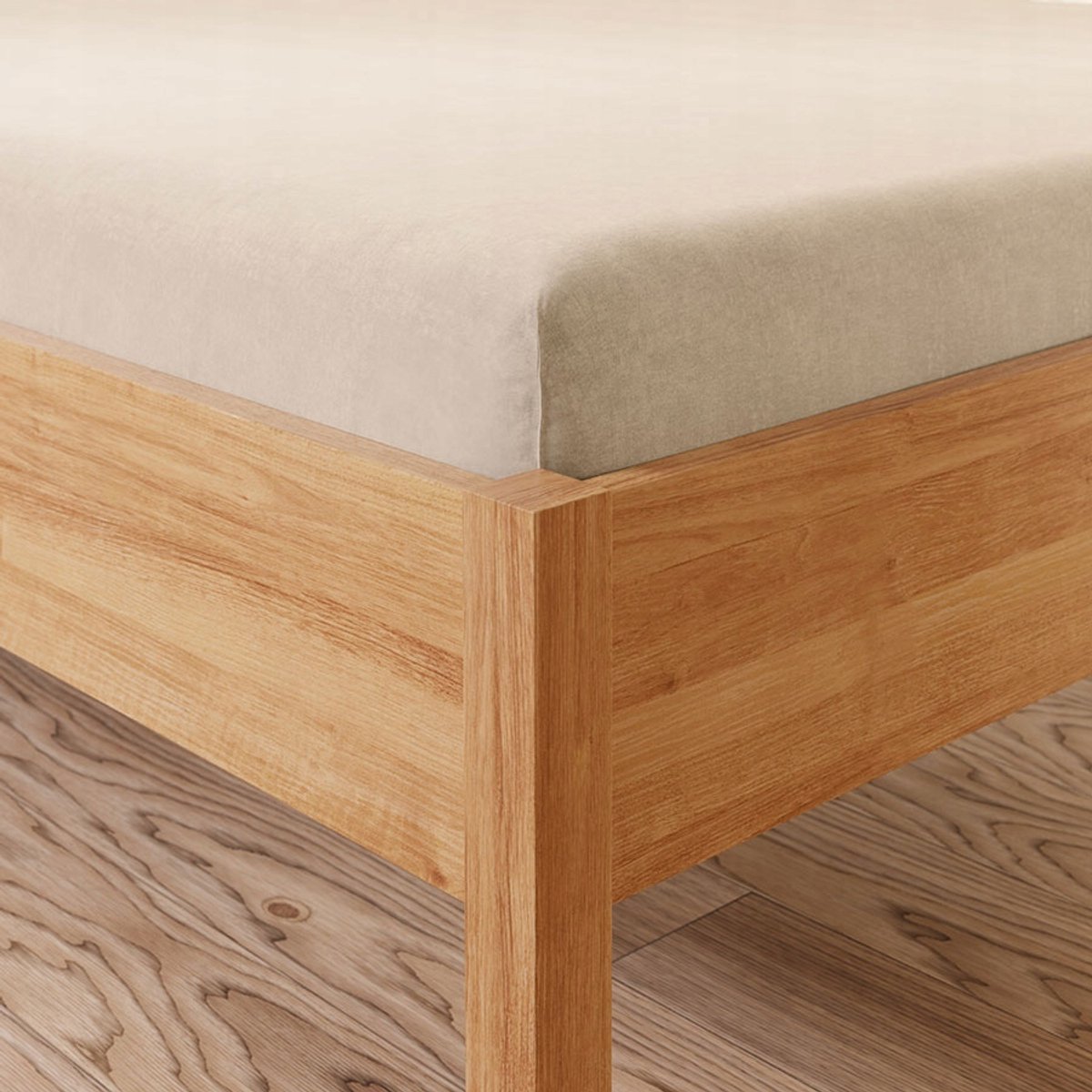 Jersey Hoeslaken 180x200cm met Elastiek, 25cm Hoogte, Crème