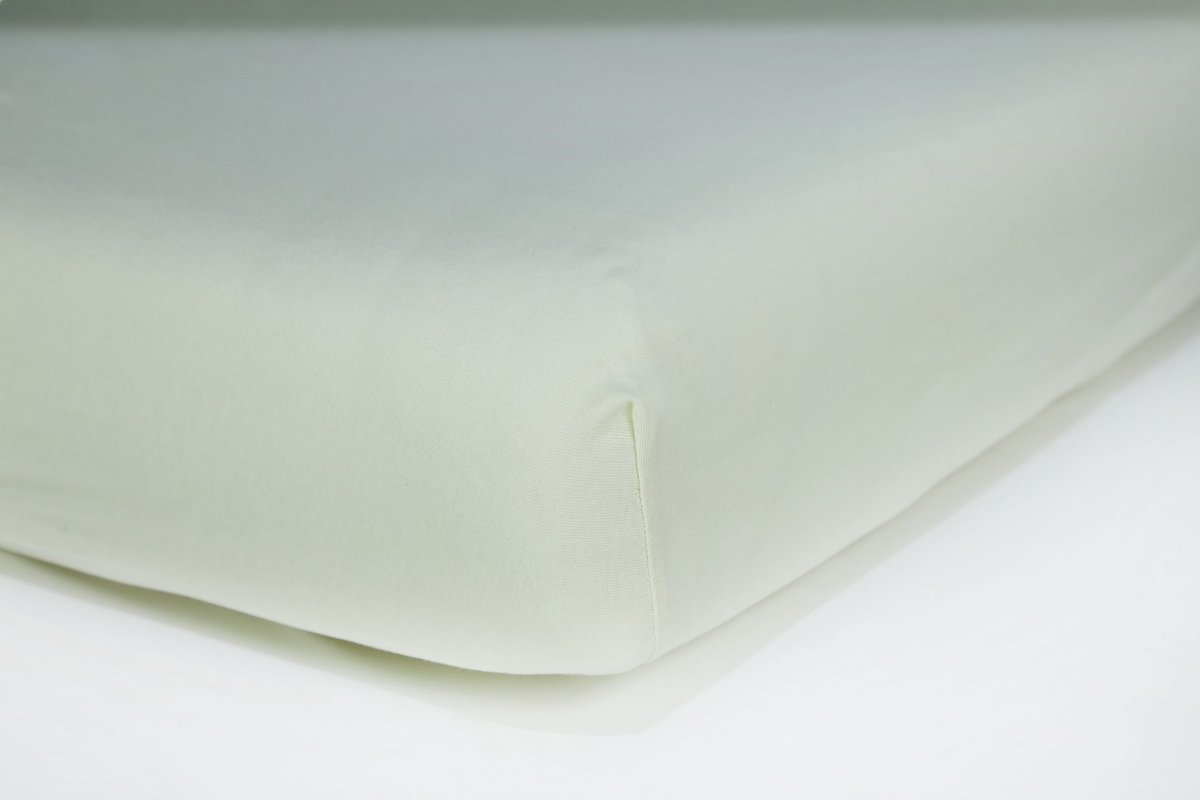 Jersey hoeslaken met elastiek 180x200 cm - Crème