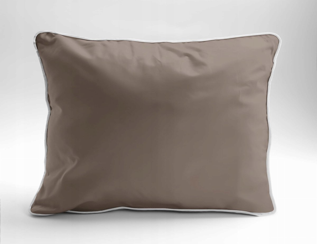 Pure Makosatyn Kussensloop Katoen 50x60cm Donker Beige Taupe