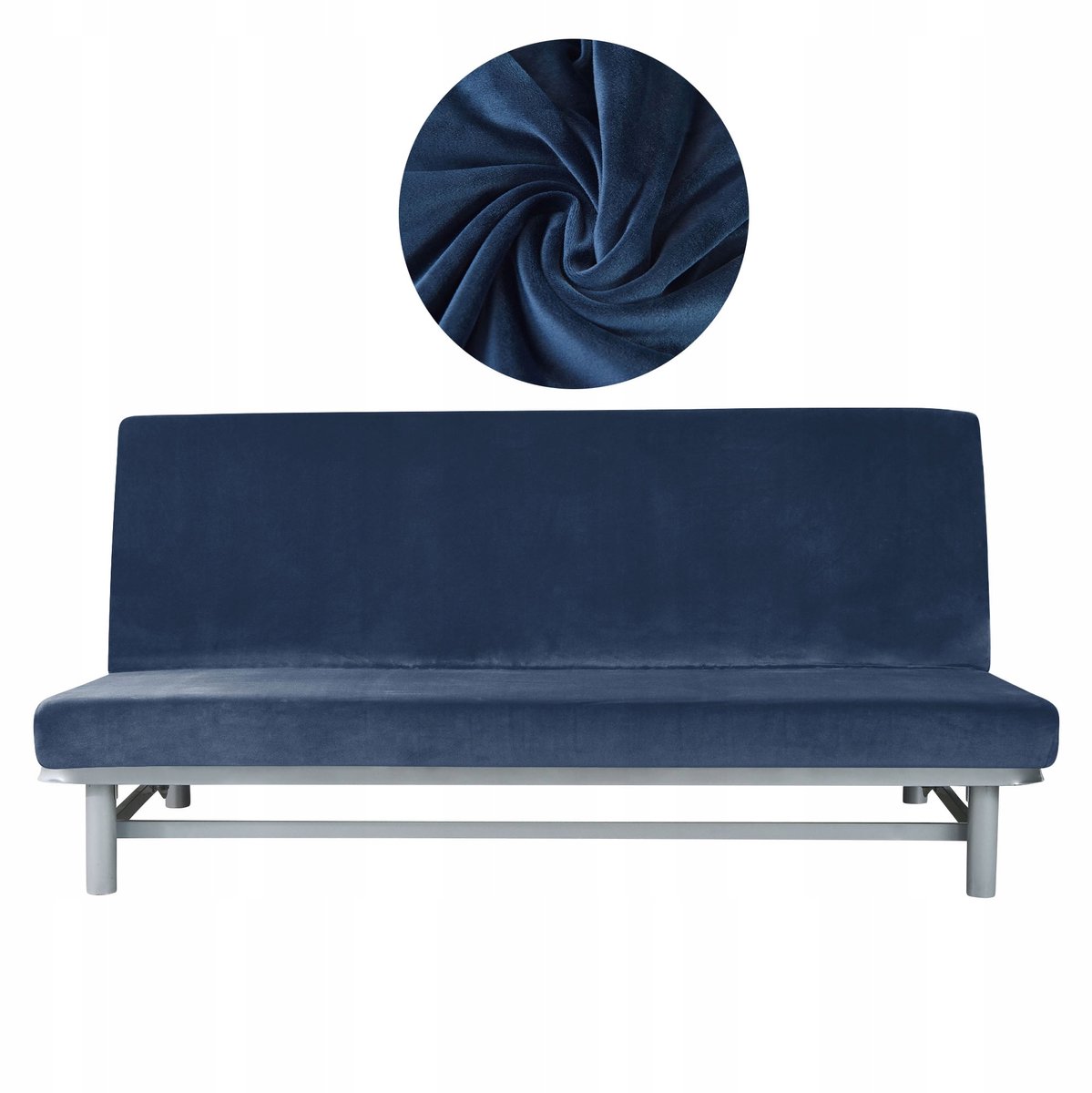 Donkerblauwe Velours Sofahoes 190-210cm - Stijlvolle Meubelbescherming