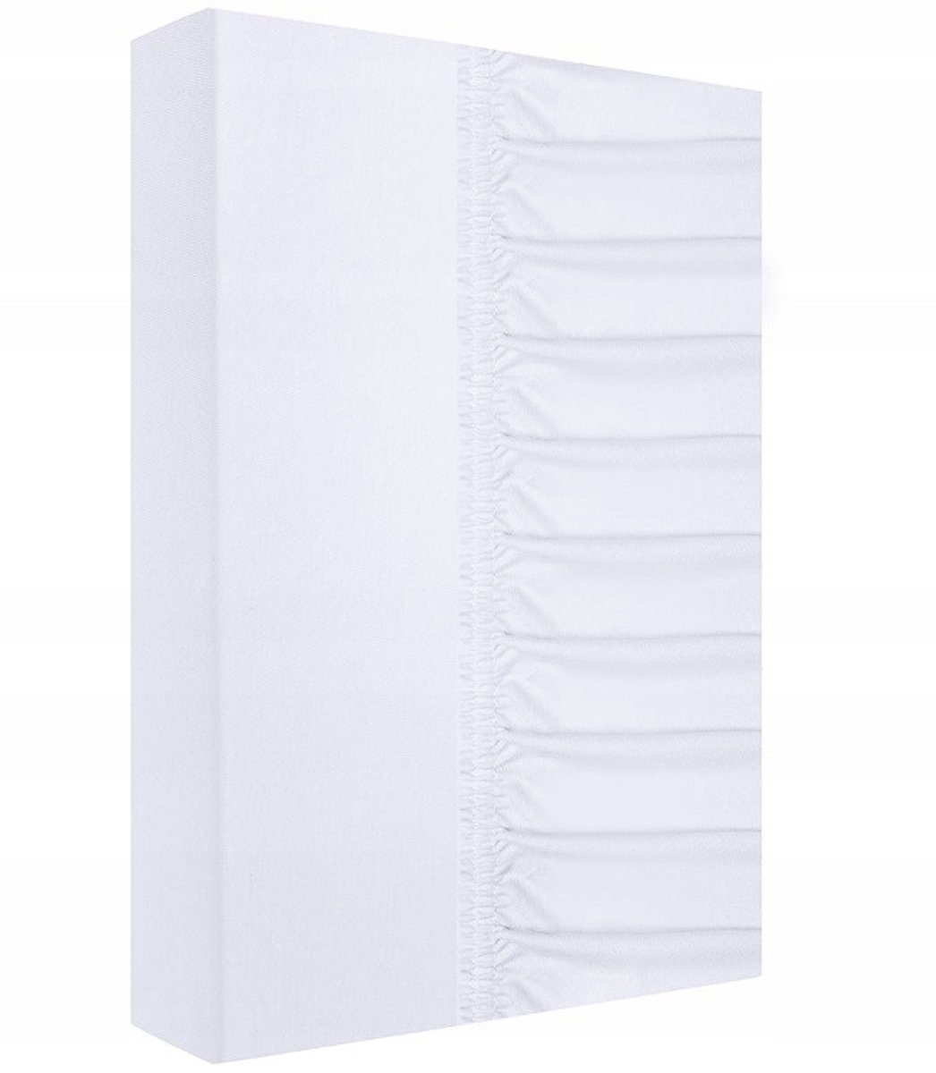 Jersey Hoeslaken met Elastiek 90x200cm Wit - ZARATEX