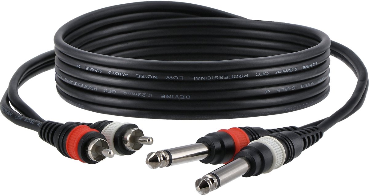 Devine VA3015 2x jack male - 2x RCA male 1.5 meter