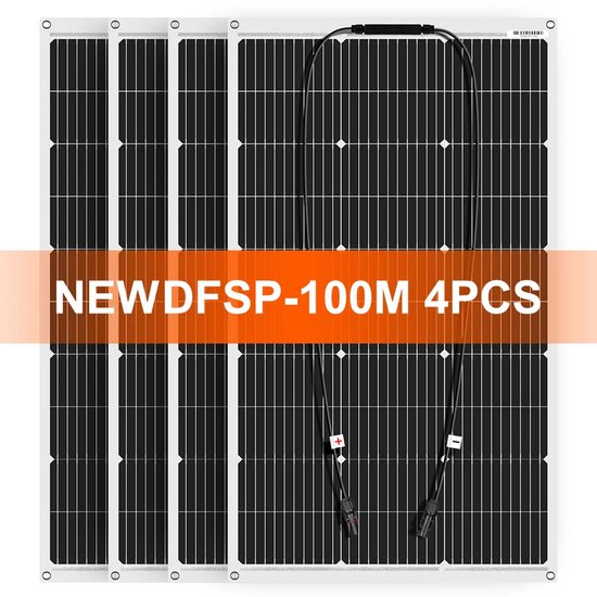 Zonnepanelen - Monokristallijne Zonnepaneel - Draagbaar Zonnepaneel - Flexibele - 400W - 18V - Waterdichte Monokristallijne Zonnepaneel Camping RV Thuis Opladen 12V