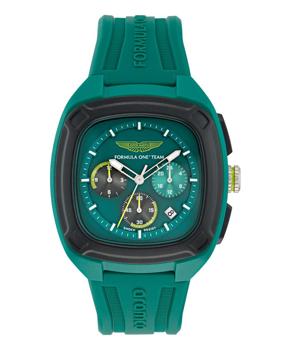 Aston Martin Am Formula 1 OVR W MTFO1F501 Horloge - Siliconen - Groen - Ø 44 mm