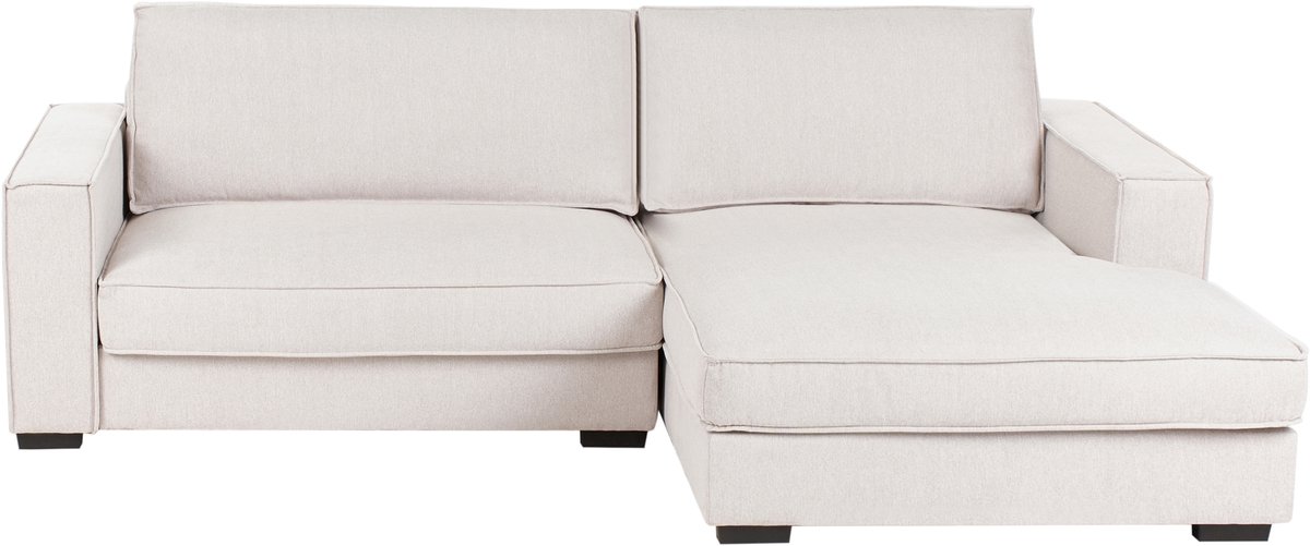 Beliani RENDERS - Hoekbank - Lichtbeige - Linkszijdig - Polyester