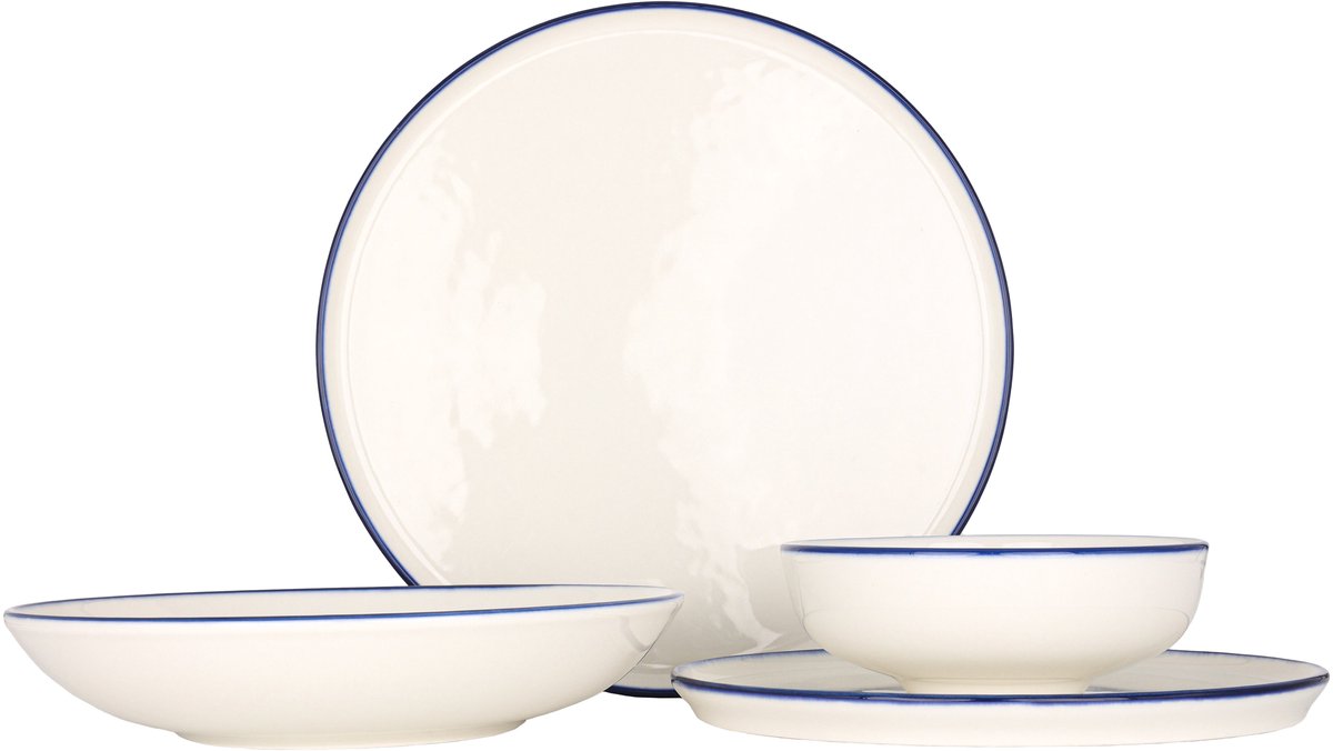 Bonna Serviesset - Linea Blue - 24 delig - 6 persoons - Porselein