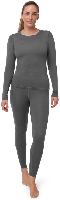 DANISH ENDURANCE Thermoset voor Dames - van Merino Wol - Ademend - Grijs - Maat M