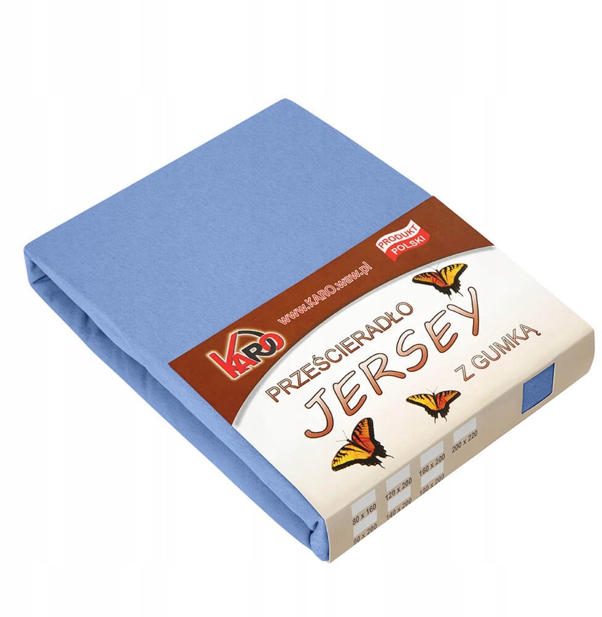Jersey hoeslaken met elastiek 70x140 cm blauw KARO