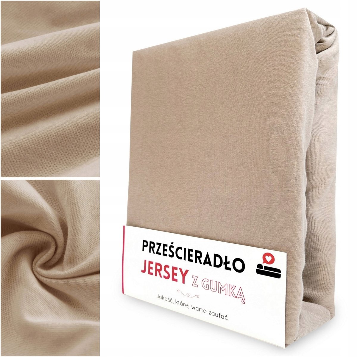 Hoeslaken 80x160 cm Jersey Katoen met Elastiek - Zacht Beige
