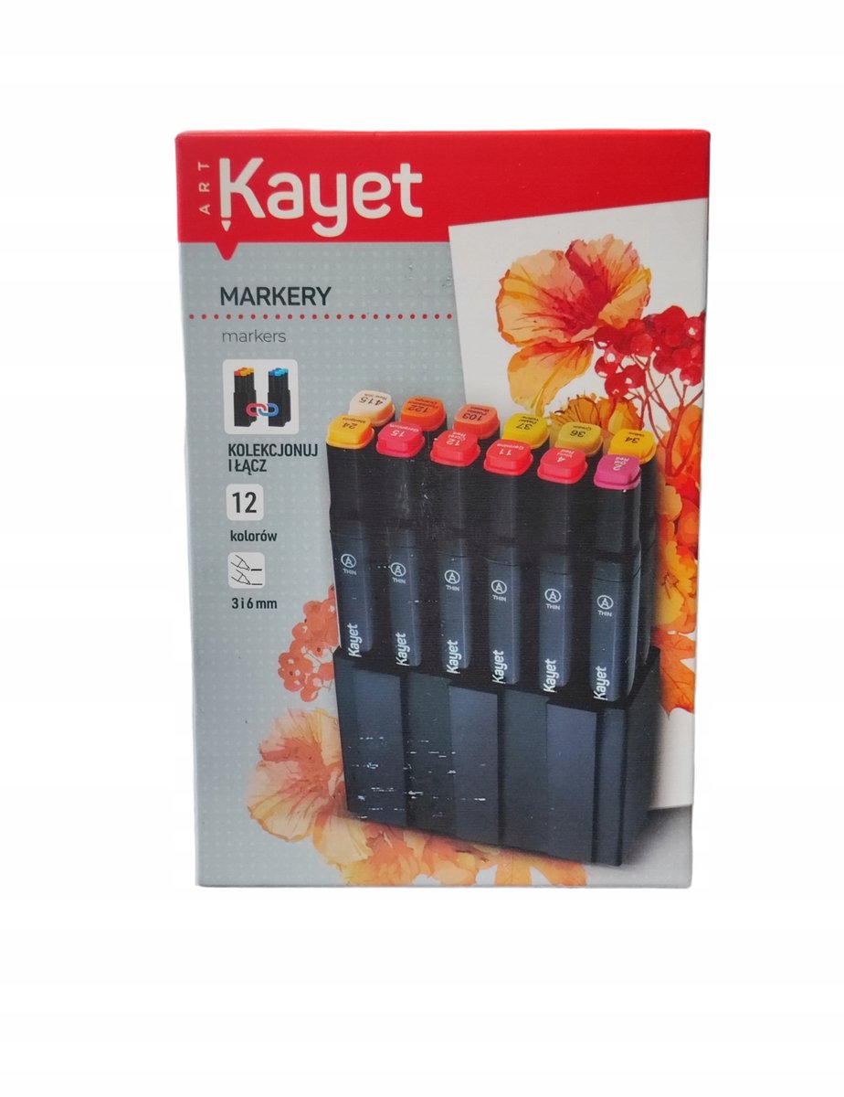 Kayet Dubbelzijdige Markers Set - 12 Levendige Kleuren