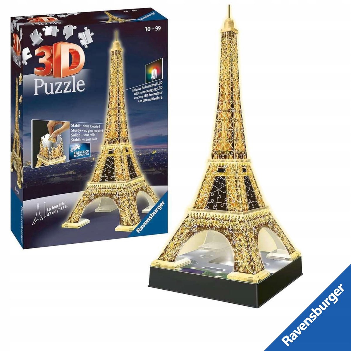 Ravensburger 3D LED Eiffeltorenpuzzel 216 stukjes