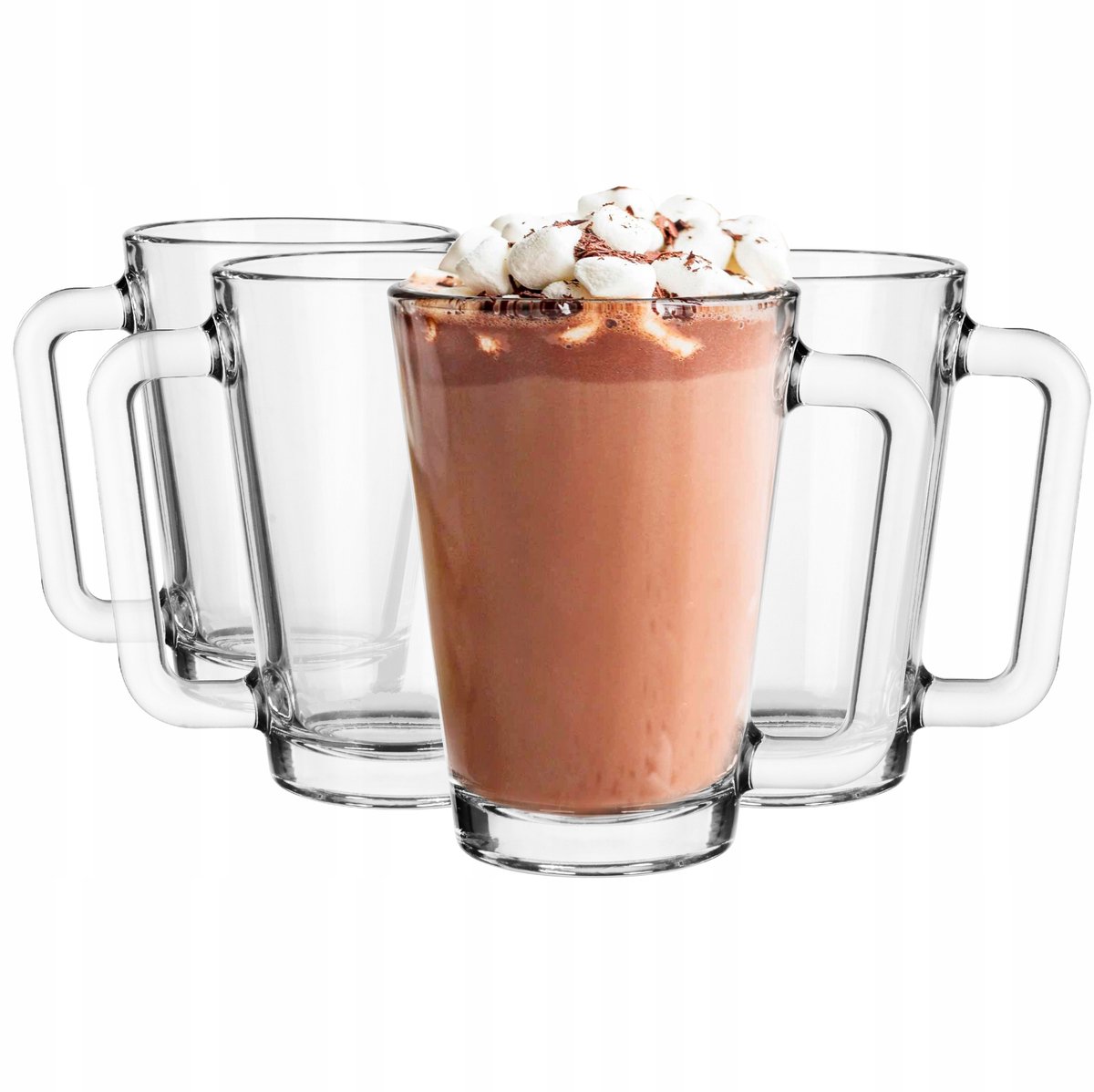 Glasmark Laura Glazen Mokken Set van 4 - 250ml - Met oor