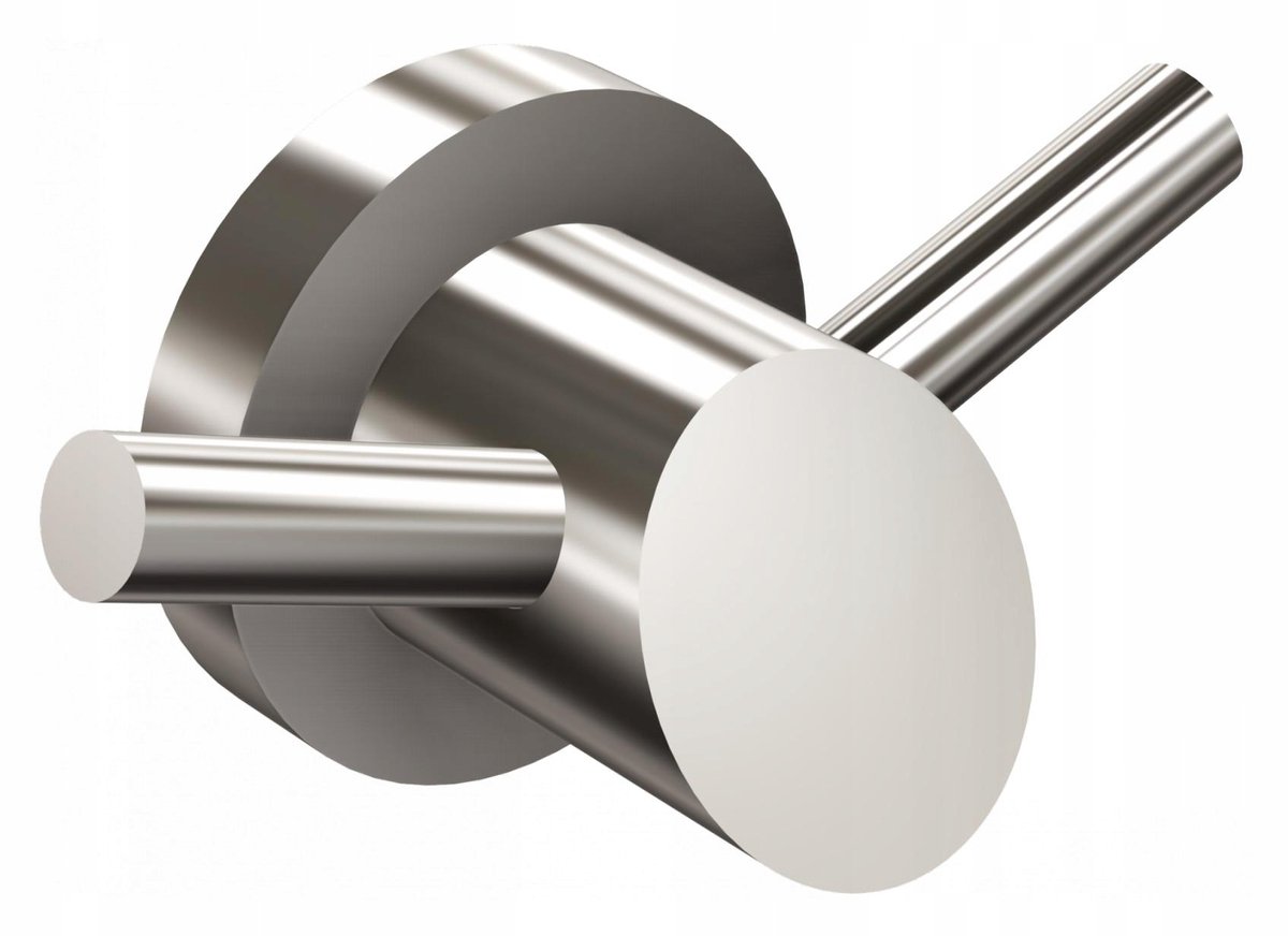 Andex Chrome Badkamerhaak Dubbele Muurbevestiging RVS