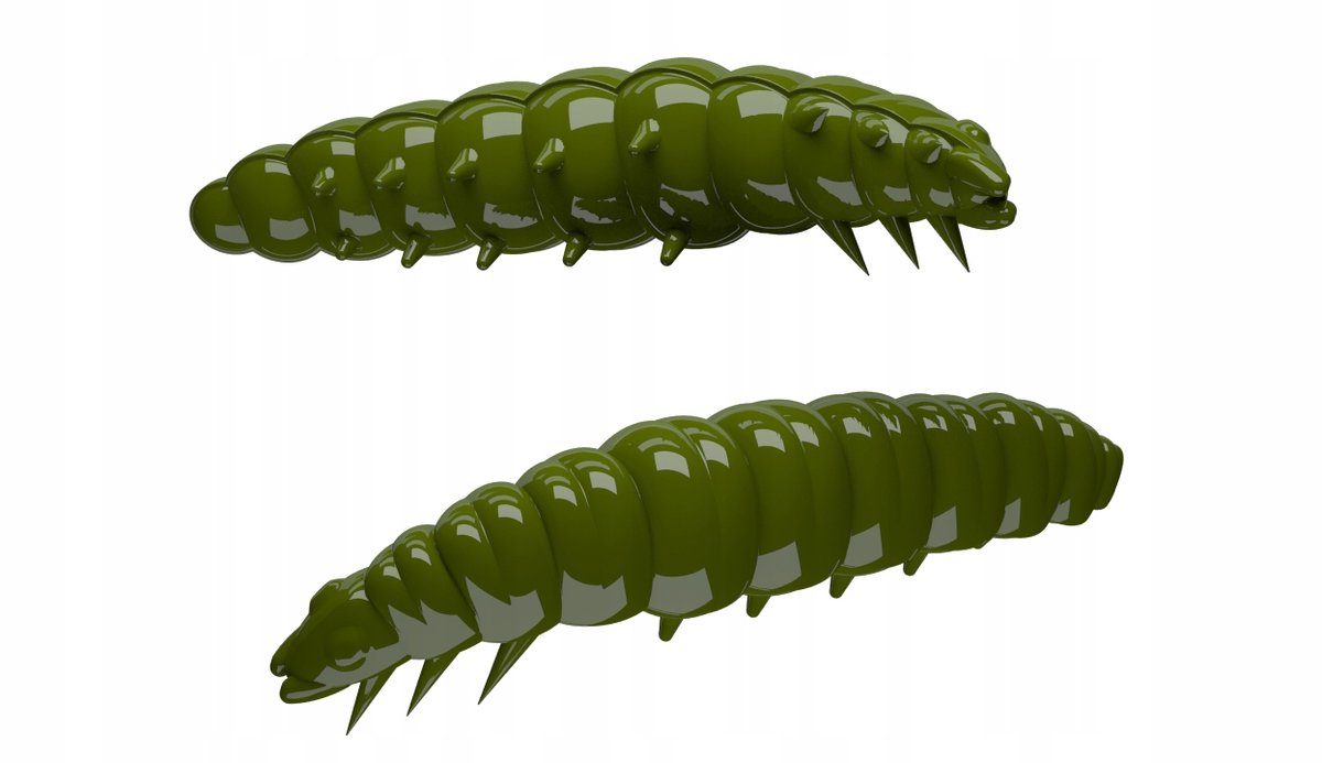Libra Lures Larva 031 Olijf 3,5cm - Zonder Geur - 1 Stuk