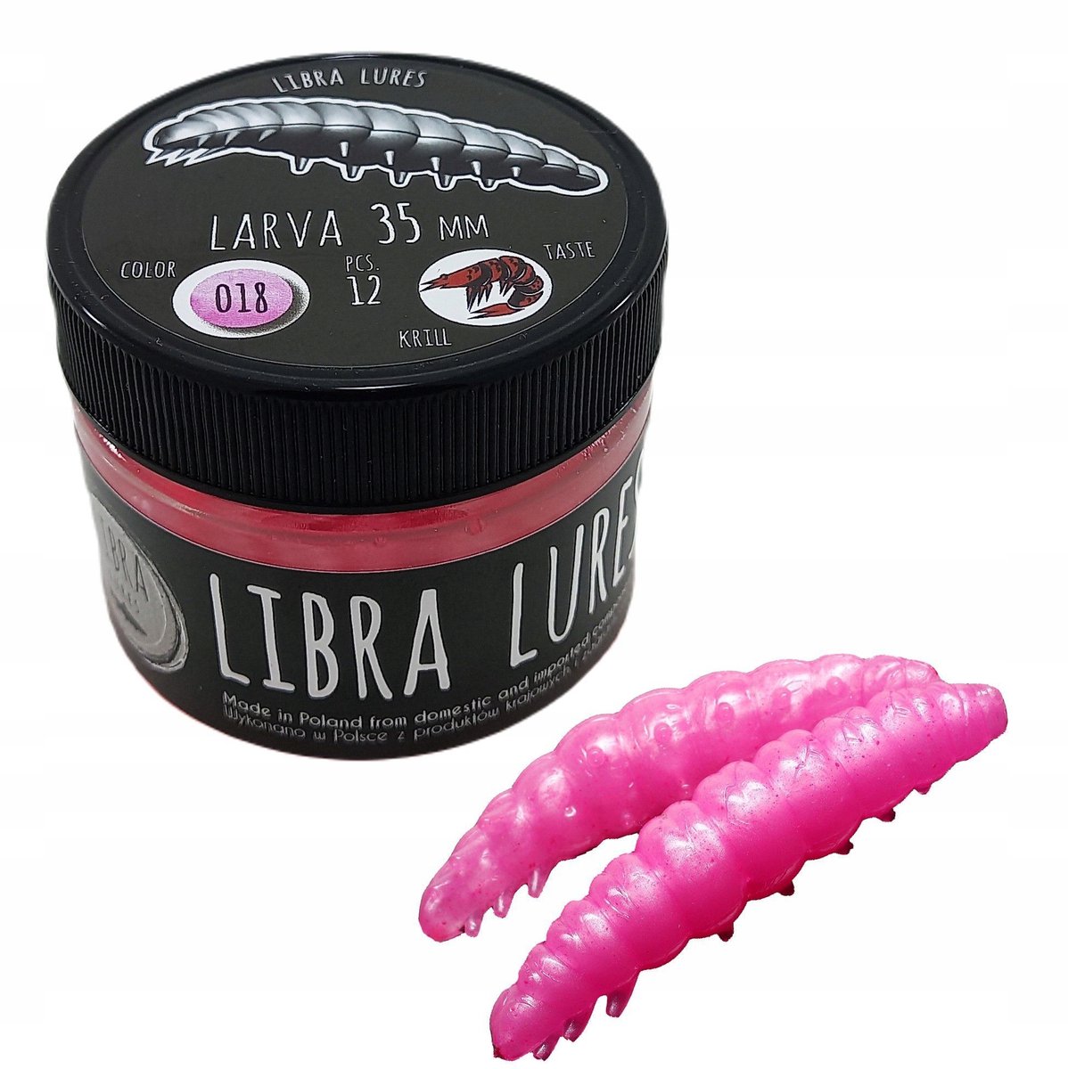 Libra Lures Larve 018 Pink Pearl 3cm - Zonder Geur