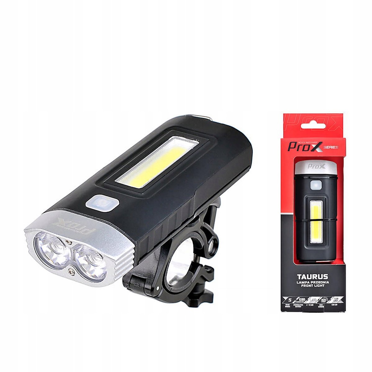 PROX Taurus Fietslamp 500lm - Krachtige LED voor Scooter & Fiets
