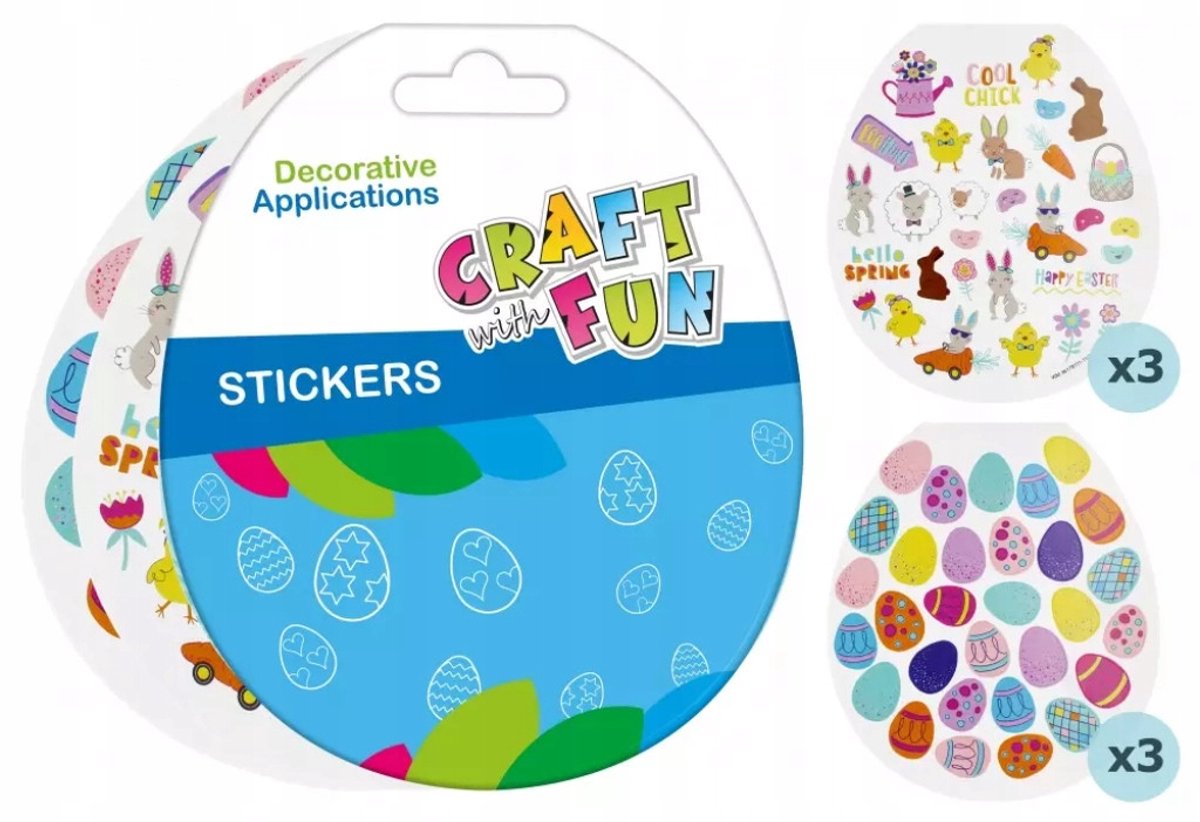 Paas Decoratie Stickers Boek 6 Vellen - Knutselen met Plezier