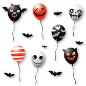 LUQ – Vleermuisfeest – Halloween Ballonnen & Bats – Raamdecoratie – Griezelige Versiering – Makkelijk Aanbrengen