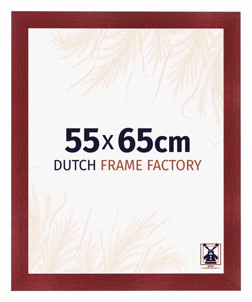 Dutch Frame Factory Fotolijst 55x65 cm - MDF - Wijnrood Geveegd - Praag