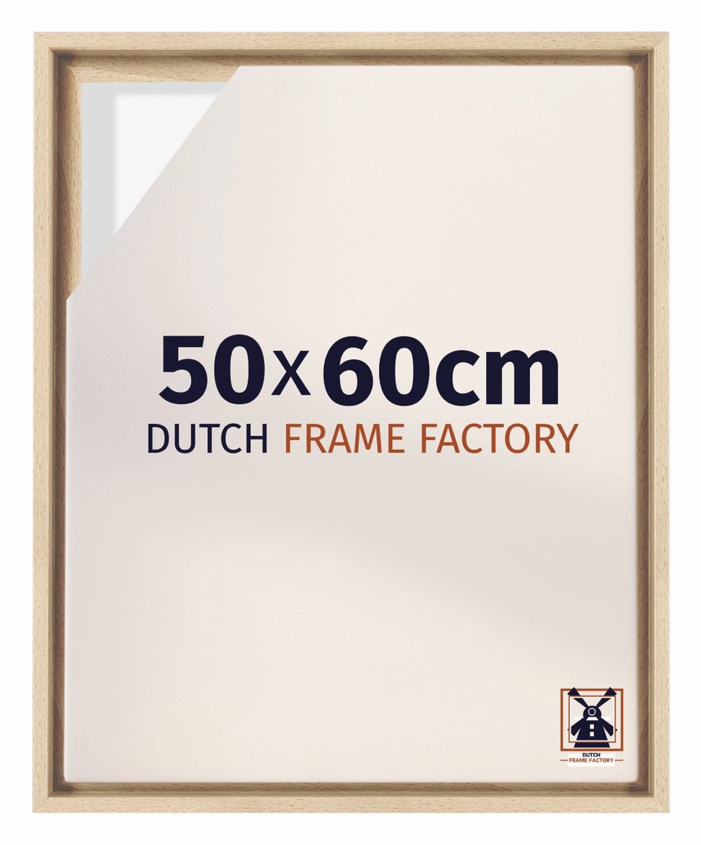 Dutch Frame Factory Baklijst 50x60 cm - Beuken - Geschikt voor Canvasdoek - MDF Baklijst Lausanne