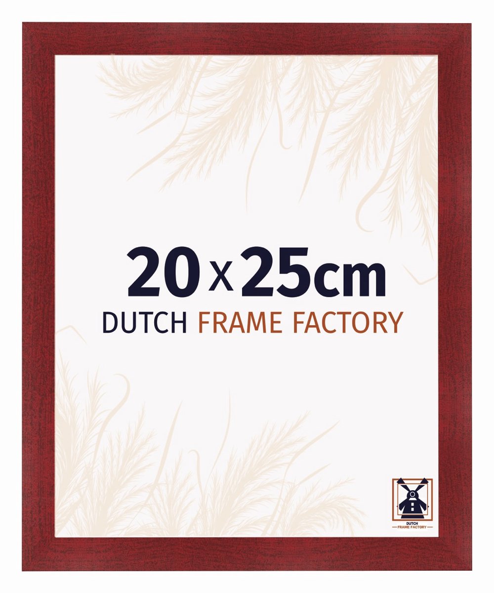 Dutch Frame Factory Fotolijst 20x25 cm - MDF - Wijnrood Geveegd - Praag