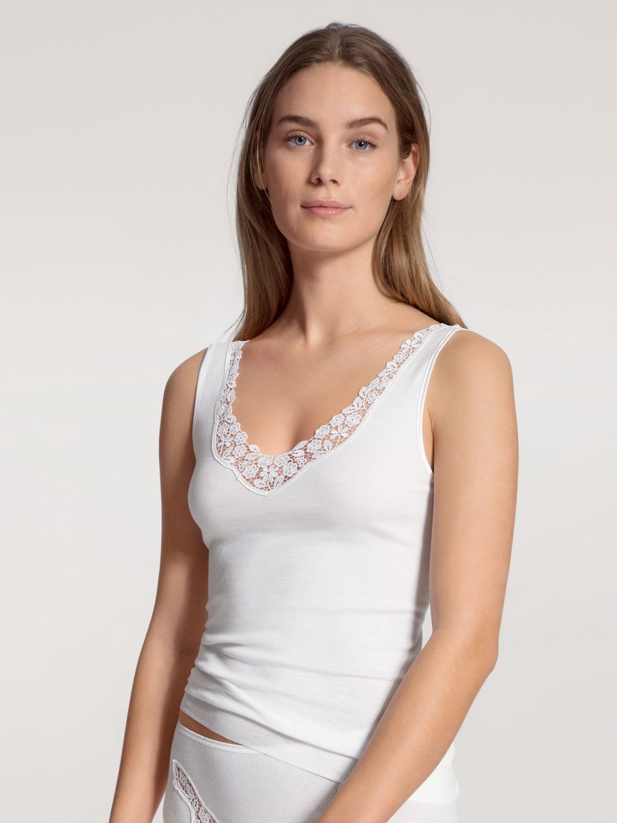 Calida Feminin Sense Top 12451 Wit - maat XL