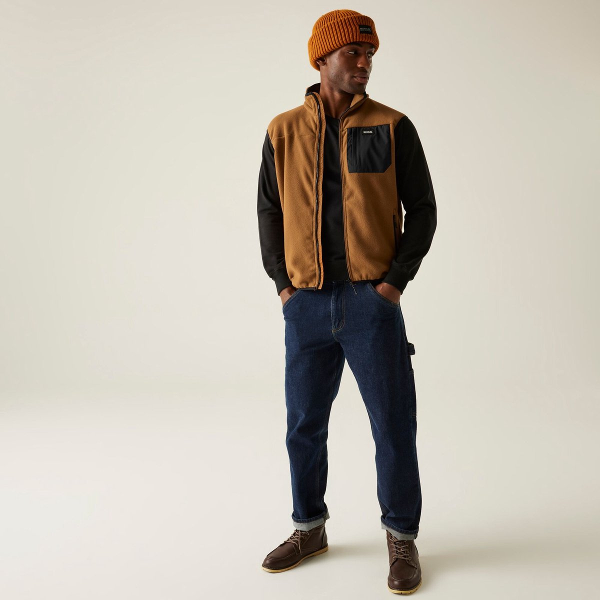 Jas Vest Heren Front Zip Pocket Frankie Bruin