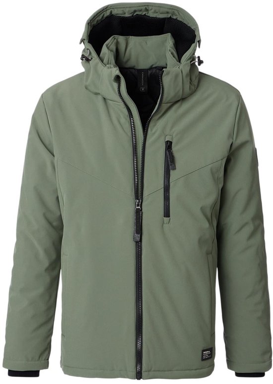CASA MODA comfort fit heren polo, donker saliegroen