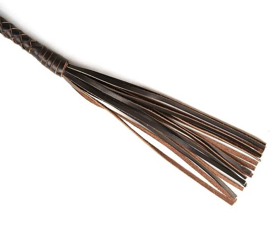 Ancien Fouet D'Équitation Vintage En Cuir Tressé Noir – Cravache Pour Cheval, Taureau