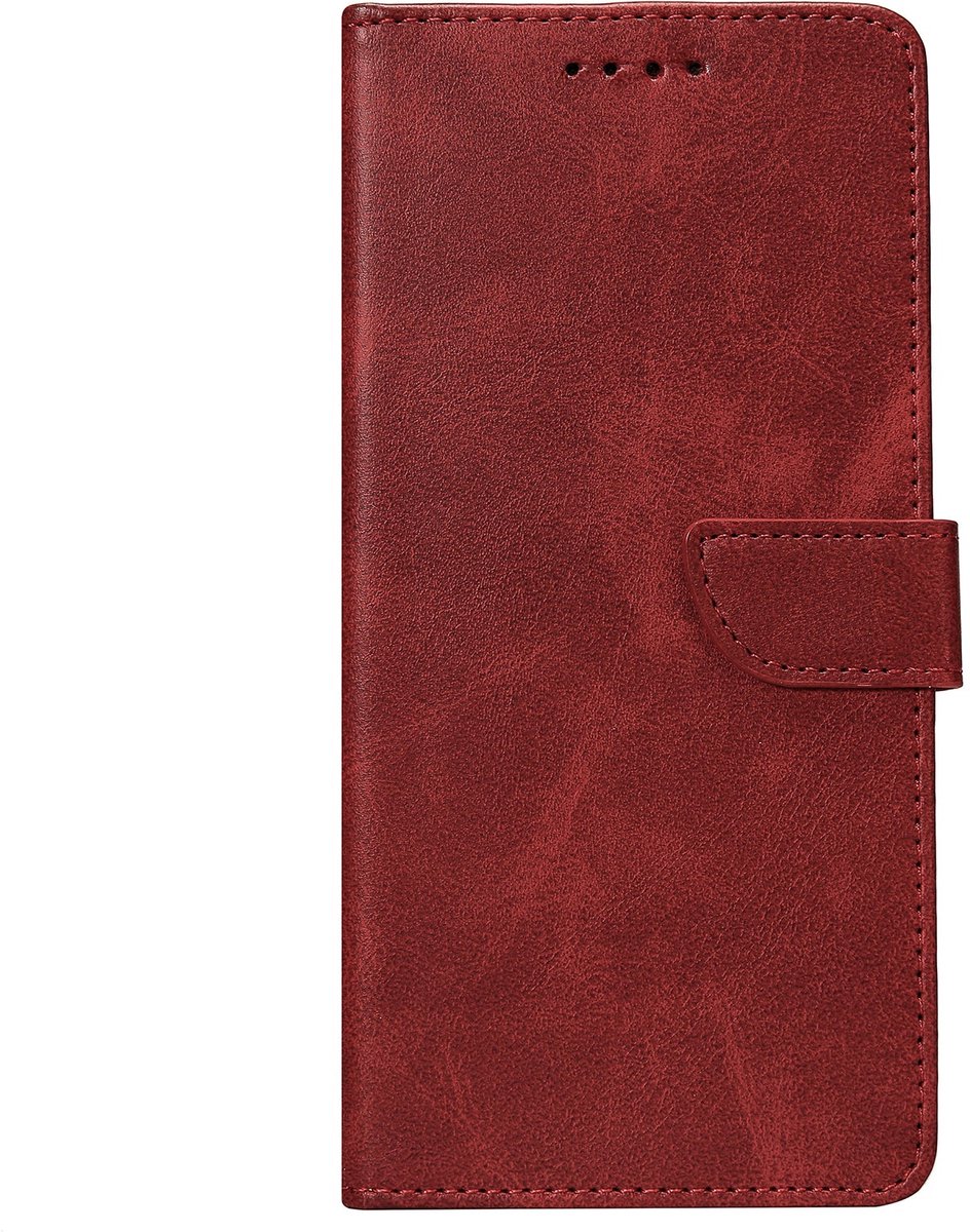 Rixus Bookcase For Apple iPhone 17 Air Dark Red