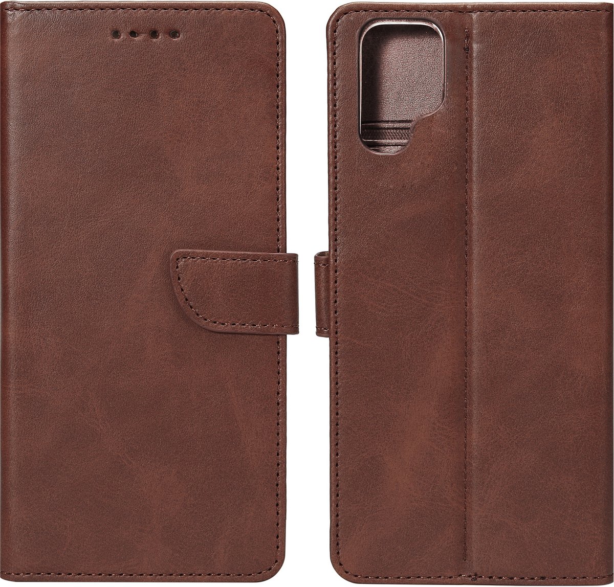 Rixus Bookcase For Samsung Galaxy S23 Ultra Brown