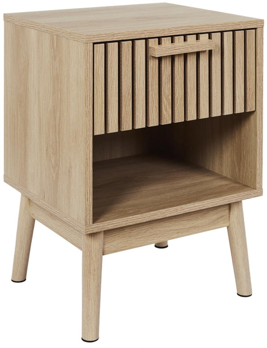 MISOU Klaus Nachtkastje - Met Lade - Wandkast - Hout - Bruin - Ladekastje - Slaapkamer - Dressoir - Hal - 40x35x55cm