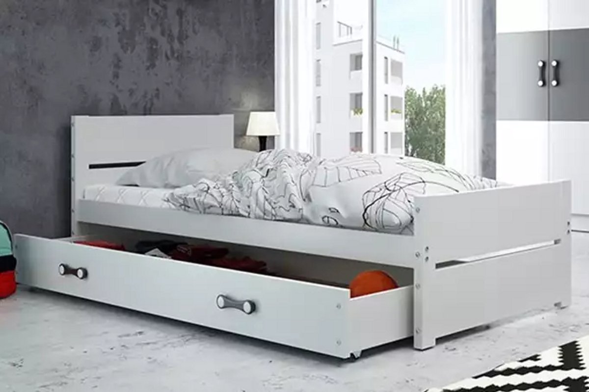 BMS - Bed - 90x200 - Jongens - Wit