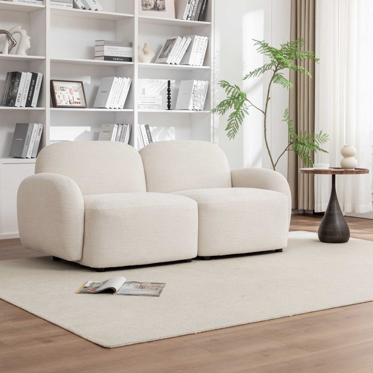 Homla Modular Sofa - 2-seater - Ecru - 184x87x73 cm