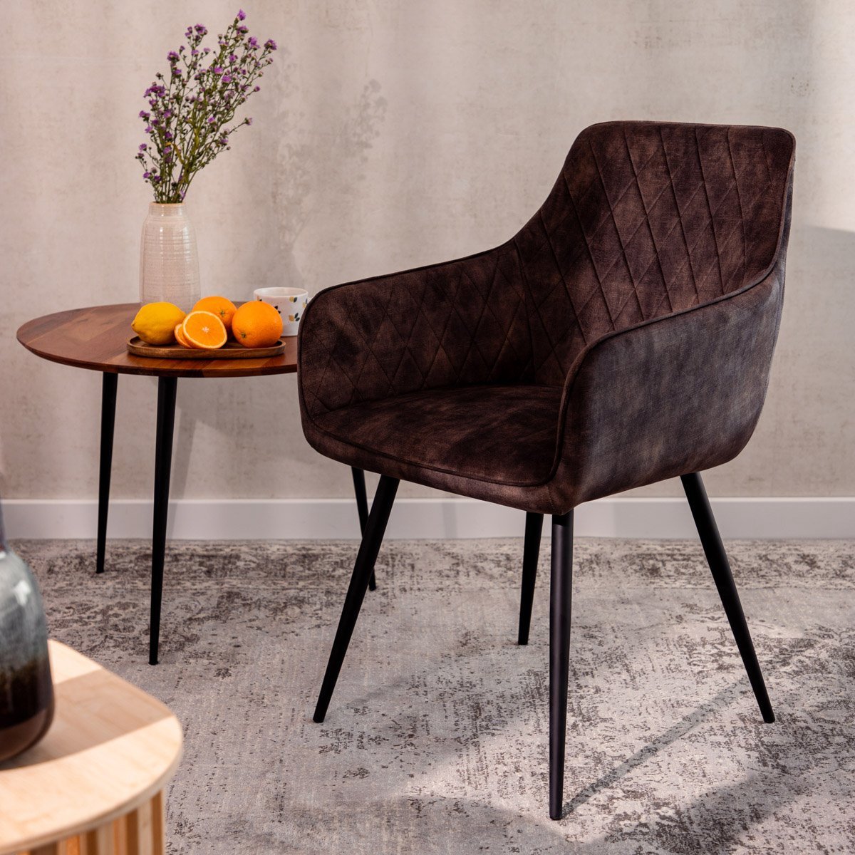 Homla Stoel - SATORI - Bruin - 58x62x79 cm