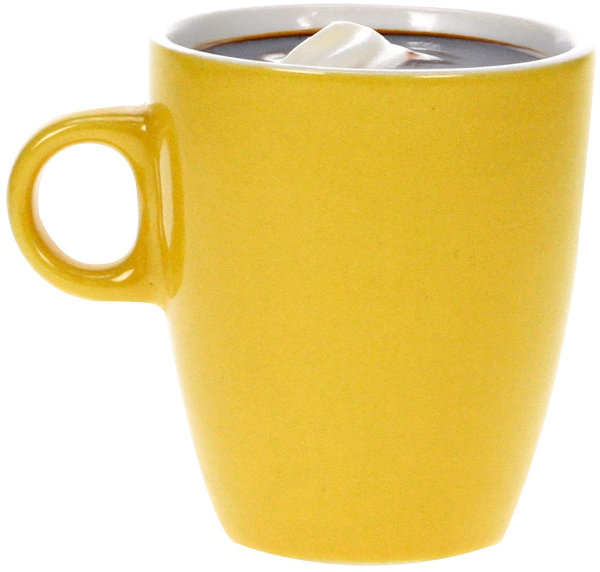 Cosy & trendy Koffiekopjes - geel - 190 ml - Keramiek - glans finish - bekers