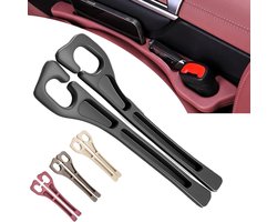 2-pack autostoelopeningvullers - stoelbeschermers voor kofferbakken en tassen zonder opklapbare stoelen - autostoelopeningvullers met gordelgaten - geschikt voor auto's, SUV's en vrachtwagens - voorkomt dat telefoons en sleutels eruit vallen (zwart)