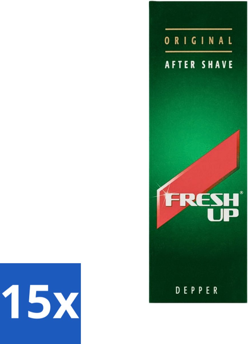 15 x Fresh Up - Aftershave Lotion - Original - Depper - 100 ml - Voordeelverpakking - 15 stuks