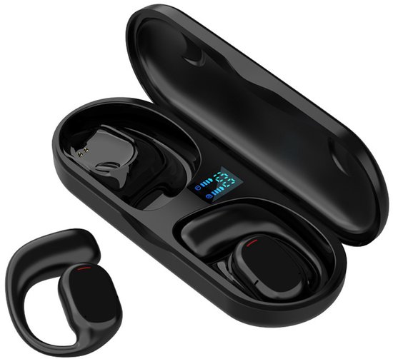 TuseRxln Headset - Draadloze Headset - Open Oor Design Bluetooth 5.4 IPX3 Waterbestendig 4-8 Uur Speeltijd - 1 Stuk - Sport/Zweetbestendig Zwart