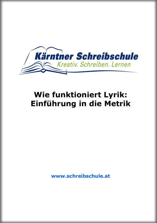 Wie funktioniert Lyrik: Einführung in die Metrik - cover