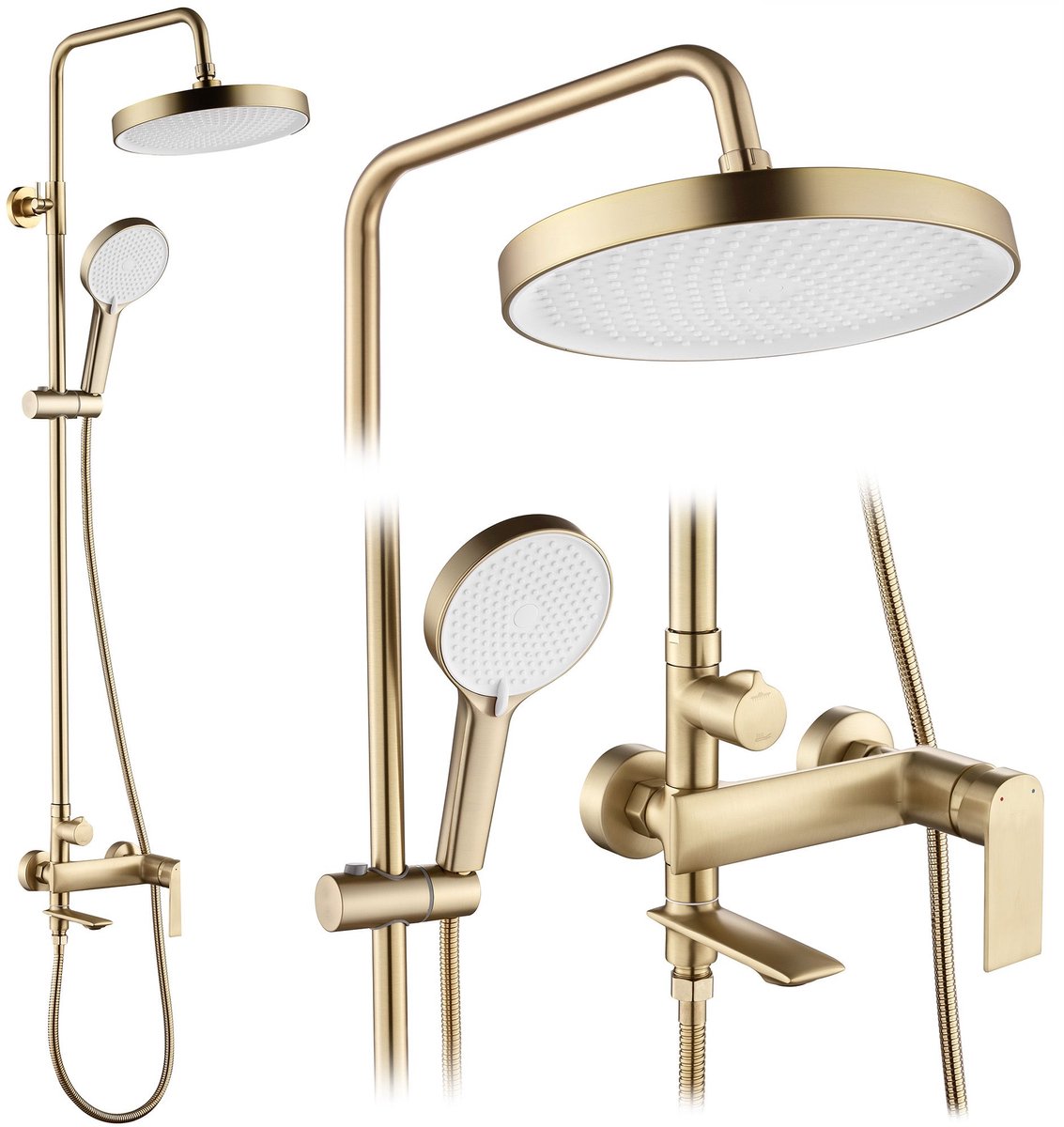Rea Veneta - Doucheset - Geborsteld Goud - 45X32X136Cm